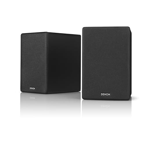 Denon SCN10BKEM - Altavoces de alta fidelidad bidireccionales para sistema de sonido de TV, 2 x 65 W, compatible con receptores y amplificadores, diseño elegante, color negro SCN10BKEM
