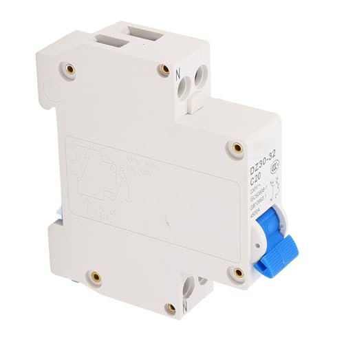 Miniature Circuit Breaker 20A 230Volta DIN Rail Mount Circuit Breaker 1P+N PC Material with Thermal Magnetic Trip