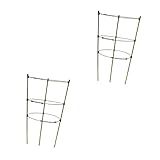 YARNOW 2 Stücke Racks Zaun Dekorative Käfige Pflanzenhalter Kreative Orchideenbefestigung Einzelständer Kirsche Verstellbarer Halter Pflanzen Zoll Runder Käfig Lilie Rose Rankenpfahl Im