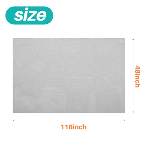 Sukh 48"x118" Window Screen Mesh - Window Screen Replacement Fiberglass Porch Screen for House Window Patio Netting Repair Mosquitero para Puertas De Casa Pet Proof Screen Door Replacement Mesh（Grey） - Thumbnail 2