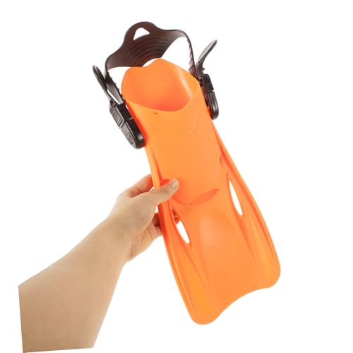 Masque de natation orange et palmes enfants pour vacances à la mer - 3