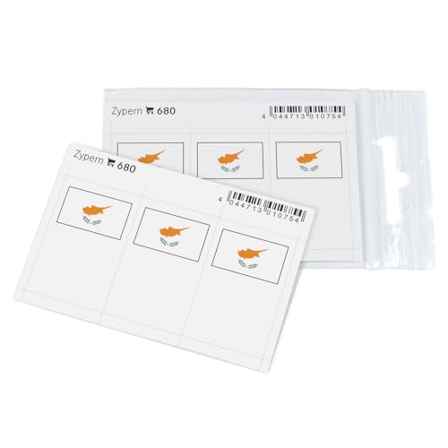 Pegatinas de banderas de Chipre LINDNER con acabado premium de 24x38mm