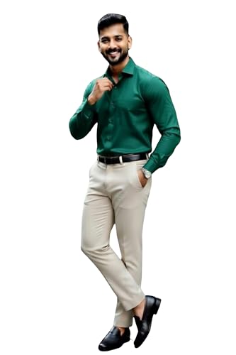 Image of Men's Formal Shirt and Trouser Combo Set | Slim Fit Stylish Office Wear | Premium Cotton Blend Shirt Pant Set for Men | Top & Bottom Clothing Set