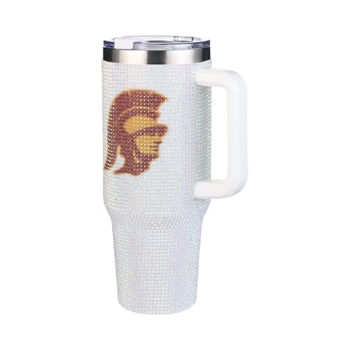 Image of The Memory Company Officially Licensed 40oz White Bling Game Day Tumbler, University of Southern California