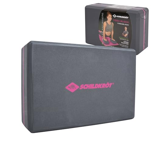Schildkröt-Fitness Unisex – vuxna yogablock, grårosa, 22 x 15 cm