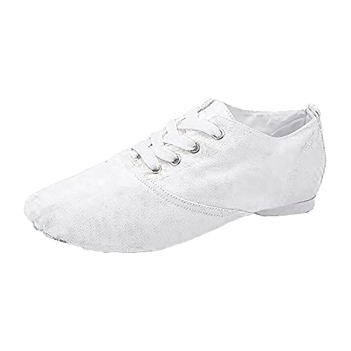 Generic Jazz Shoes for Girls Boys Canvas Unisex Slip-On Dance Shoes (Toddler/Little Kid/Big Kid) Soft Soled Boys Shoes