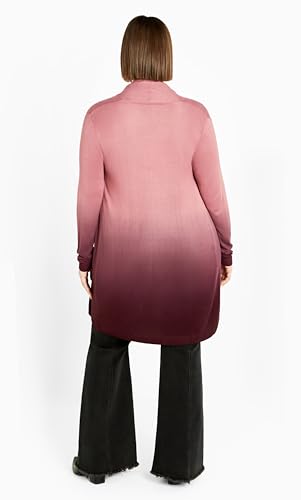 Image of Avenue Women's Plus Size Mina Dip Dye Cardigan