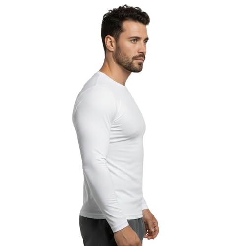 Image of Men's Compression Shirts Long Sleeve, Base-Layer Quick Dry Workout T Shirts Sports,Gym, Running T-Shirt