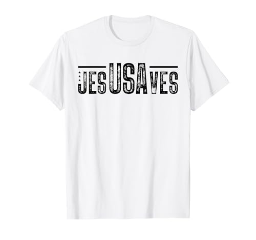 Gesù Salva la Fede Cristiana Inspirational Religioso Grafico Maglietta