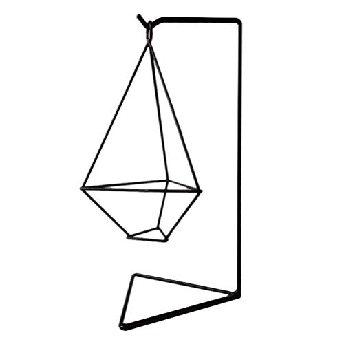 POPETPOP Carrinho de Exposição Titular Vaso de Vidro Hidroponia Plantador de Ferro Ornamento Stand P