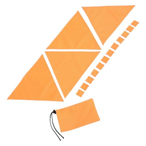 Panneau de sécurité orange fluo pour abri sol et camping