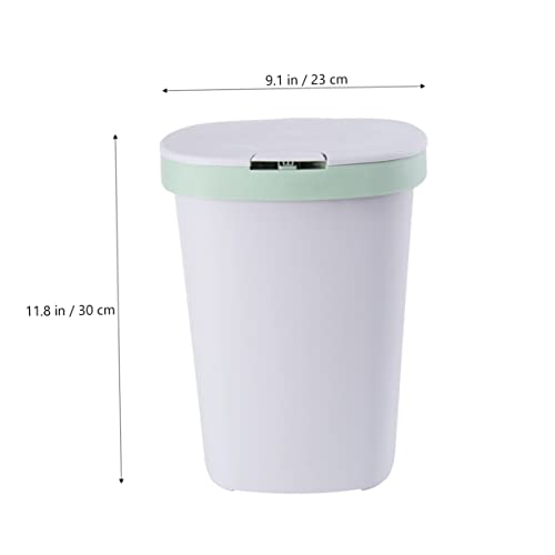 Cabilock bote de basura con tapa y botón, grande, plástico miniatura 5