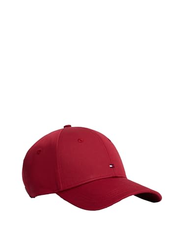 Tommy Hilfiger Mens 6 Panel Cotton Cap, Regatta RED One Size