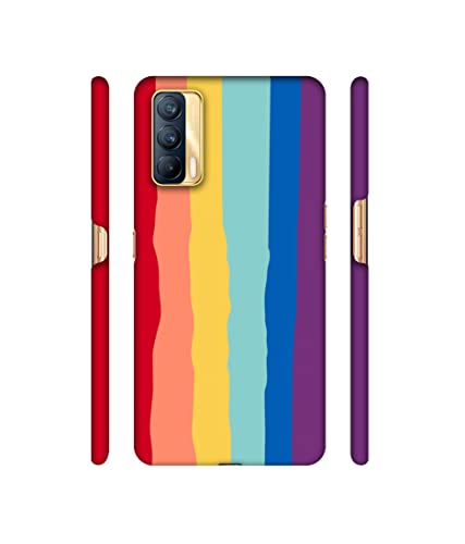 Image of Rainbow Design 3D Printed Hard Back Case Cover for Realme X7 5G
