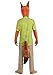 Disney Zootopia Nick Wilde Costume for Men - Includes Shirt, Tie, Headpiece, Tail, Gloves & Shoe Covers, Fox Halloween Outfit Medium
