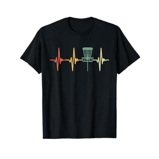 Vintage Disc Golf Retro Heartbeat Gift Disc Golf T-Shirt