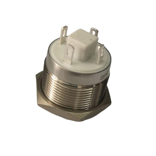 Pulsador momentaneo con anillo led blanco para cuadros electricos de 24V 5