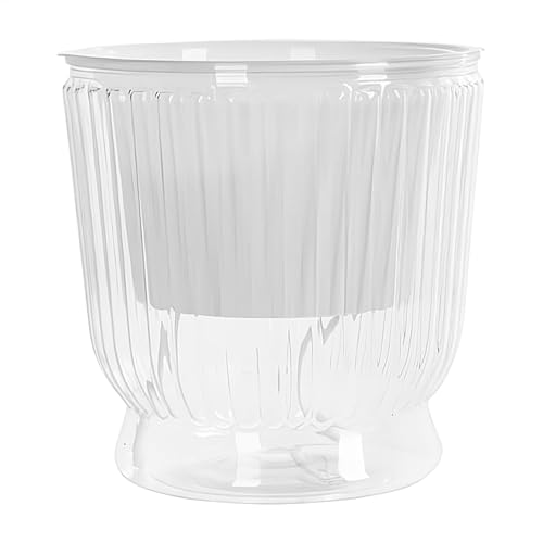 Vasi viola africani in plastica trasparente - Vaso per piante acquatiche per la casa | Fioriera di drenaggio idrocroponico trasparente | Vasi da fiori con serbatoio profondo per violette africane