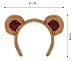 DaliDali Brown Bear Ears Headband Adult Bear Costume for Halloween Festival Cosplay Party, Bear Ear Headband Hairband for Makeup Face Washing, Bear Ears Costume, Fashion Hairband for Makeup