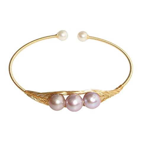 HMBSTST Bracelets 14K Gold Filled Twisted Bracelet 10 10 5mm Freshwater Pearl Twisted Bracelet Bangle Women Jewelry Gifts Cover