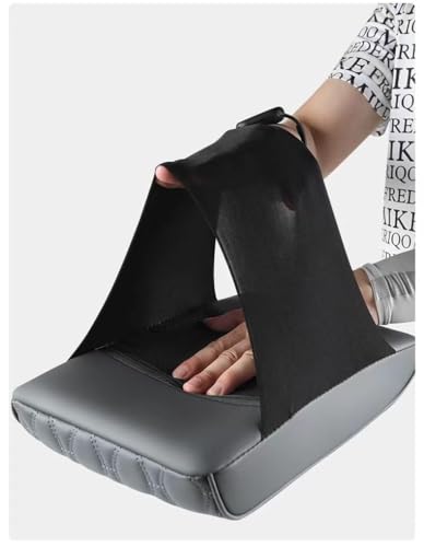 Image of Automaze Center Console Arm-rest Cover Pad With Side Pockets, Universal Fit for SUV's, Car Armrest Seat Box Cover, Leather Auto Armrest Cover (Black, For Compact-SUV's-L)