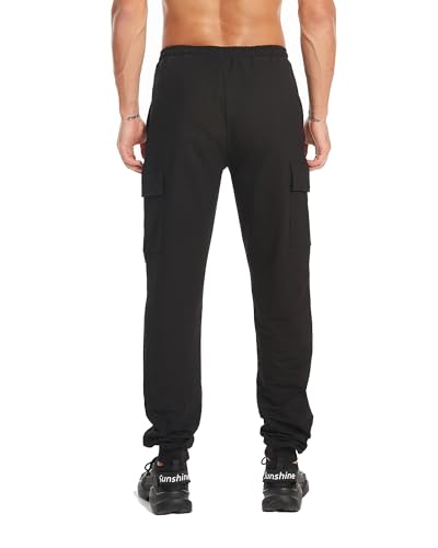 34/36 Inseam Sweatpants for Tall Men Extra Long Joggers Workout Pants with Zipper Pockets4