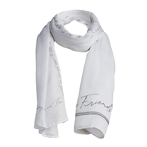 DEMDACO Forever Friends Wine Classic White 72 x 26 Polyester Fabric Fashion Scarf