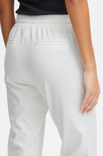 ICHI IHKATE PA2 Damen Sweathose Sweatpants Relaxhose mit Stretch Schmaler Schnitt mit Elastikbund, Größe:S, Farbe:Cloud Dancer (114201) – Ansicht 6