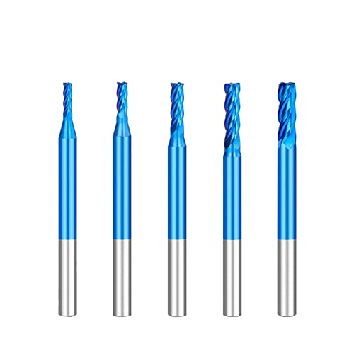 Fraise CNC anti surchauffe lot de 5 carbure de tungstène 4 cannelures 3.175mm