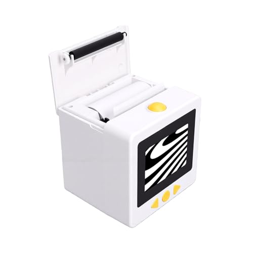 Image of Diyeeni Smart AI Sticker Printer, Voice Controlled Portable Thermal Inkless Maker with 2.4 Inch Screen, for DIY Crafts (White)