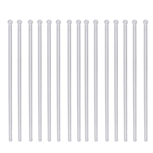 BESPORTBLE 100pcs Transparent Plastic Drink Stirring Sticks Round for Cocktails Tea and Beverages for Bars Restaurants and Parties