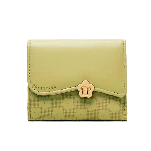 Small Wallets for Women Cute with Coin Purse Card Holder Ladies Mini Wallet Yellow