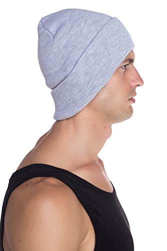 Image of Top Level Beanie Men Women - Unisex Cuffed Plain Skull Knit Hat Cap
