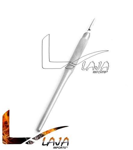 LAJA IMPORTS Scalpel Handle #3 Round Handle Stainless Steel