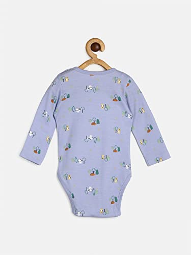 Image of miniklub Baby Round Neck Full Sleeve Knitted Cotton Body Suit, Pack of 3 (Multi Color)