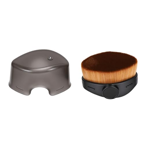 ACOGEDO Brocha para Base Plana Brocha para Base Kabuki para Pulidora para Corrector en Polvo Líquido Rubor en Crema BB con Cubierta Protectora Contorneado Cerda