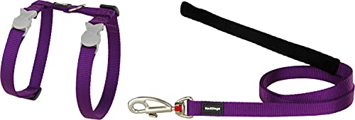 Red Dingo Classic Cat Harness And Lead Combo, Purple #TOP24