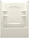 STERLING 71220112-96 Skirted Bath and Shower Kit, 60-Inch x 32-Inch x 76-Inch, Left-Hand, Biscuit
