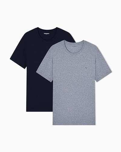 Emporio Armani Mens Man 2-Pack T-shirtT-Shirt, Grey Mel/Armani