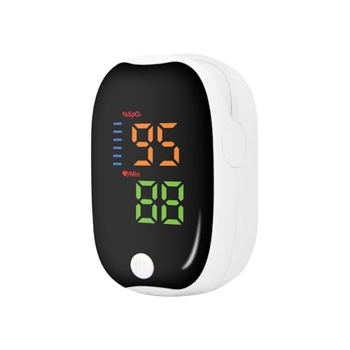 FONCBIEN Oxímetro de Pulso, Pantalla LED Oxímetro de Dedo Profesional, Medición Precisa de la Saturación de Oxígeno en Sangre, Frecuencia Cardíaca para monitorización del pulso