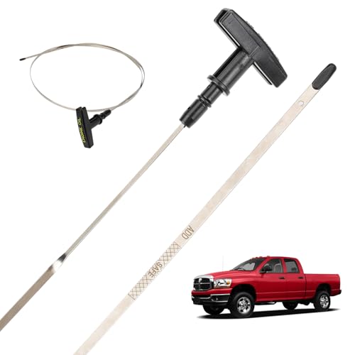 3mirrors Engines Oil Dipstick Compatible with 2003-2006 Dodge Ram 2500 3500 5.9L Cummins Diesel 6 Cylinder Engine OHV Turbocharged Stainless Steel Level Indicator 5086843AB