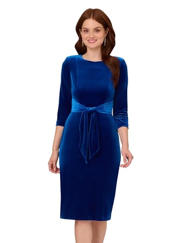 Image of Adrianna Papell Women's Velvet Tie Front Dress