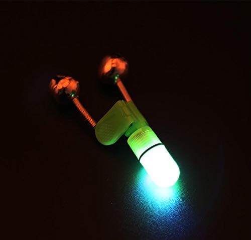 Yygift Set Of 20 Led Twin Bells Fishing Tackle Night Sea Fishing Rod Led Light Clip With Twin Bells Ring Fishing Bite Alarm Indicator On Fishing Rod #TOP1