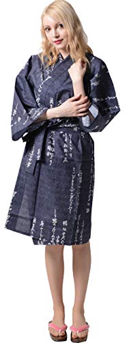 Image of Dita Tokyoin Traditional Made In Japan Cotton Yukata Robe (Japanese Pajama Kimono) Easy Wearing set2