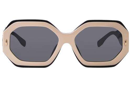 Tory Burch Sunglasses TY 7192 U 196187 Black/Ivory Dark Grey Solid, 55/16/1402