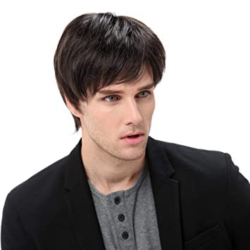 PHKMALL full BOB men easy hair wig for men
