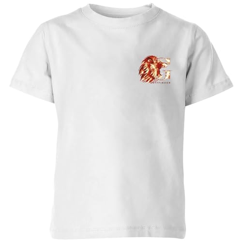 Image of Official Harry Potter Gryffindor Kids T-Shirt - White - YXL