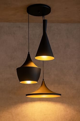 Image of Mahganya 3 Lamp Cluster Pendant Light, Ceiling Lamp Home Decor Items,Hanging Ceiling Decorative Chandelier Home,Living Room, Indoor Outdoor Jhumar Lighing (Without Bulb)