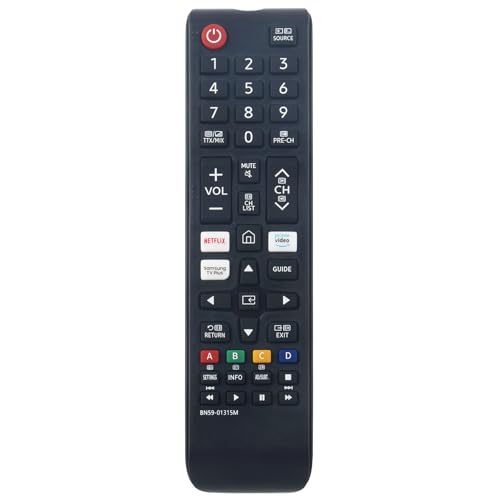 AULCMEET BN59-01315M - Mando a distancia universal de repuesto para Samsung 4K Ultra HD Smart TV UE55RU7379U UE58RU7100K UE58RU7100W UE58RU7102K UE58RU7105K UE75RU7170S UE43RU7105K