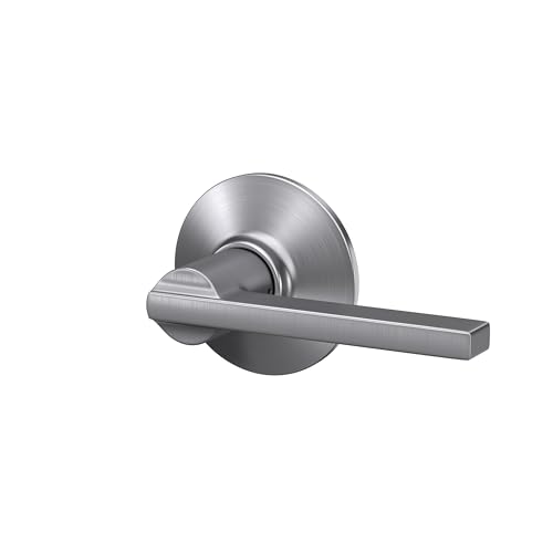 Image of SCHLAGE Latitude Hall /Closet Passage Door Handle, Reversible, Satin Chrome